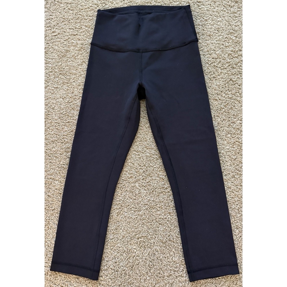 Lululemon Wunder Train High-Rise Crop 21" Black Leggings Size 6